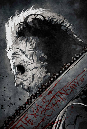 Leatherface Digital Paint Wallpaper