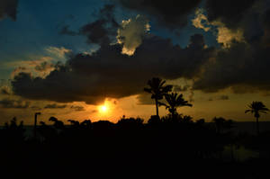 Lebanon Sunset Dark Clouds Wallpaper