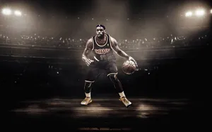 Lebron James Cool Under Spotlight Wallpaper