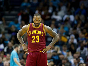 Lebron James Looking Cool And Menacing Wallpaper