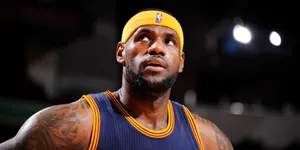 Lebron James Looking Cool By Looking Up Wallpaper