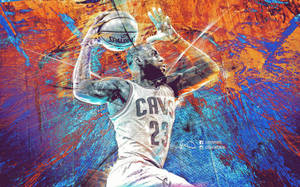 Lebron James Nba Cavs 23 Abstract Digital Art Wallpaper