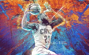 Lebron James Nba Cavs 23 Abstract Digital Art Wallpaper