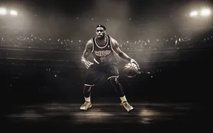 Lebron James Nba Cavs 23 Basketball Dribble Wallpaper
