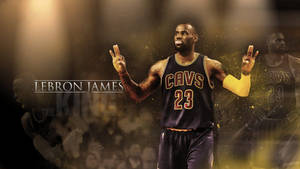 Lebron James Nba Cavs Jersey 23 Basketball Hand Sign Wallpaper