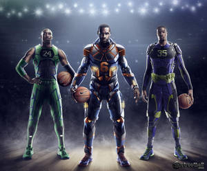 Lebron James Nba Nike Superhero Fantasy Wallpaper