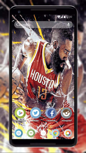 Lebron James Raising The Championship Trophy After Winning The Nba Wallpaper