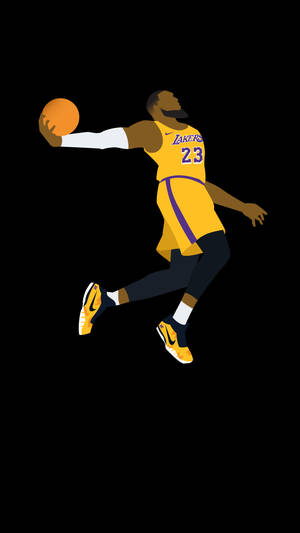 Lebron James Slam Dunk La Lakers Wallpaper