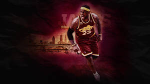 Lebron James Wearing Cool Throwback Jersey Wallpaper