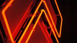 Led Neon Orange Light Wallpaper