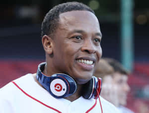 Legendary Music Producer Dr. Dre In Studio Wallpaper