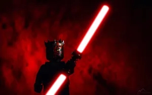 Lego Darth Maul With Saberstaff Wallpaper