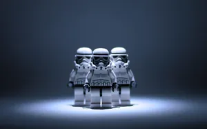 Lego Stormtrooper Trio Spotlight Wallpaper