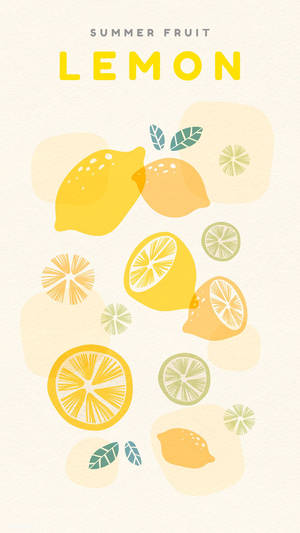 Lemon Summer Fruit Wallpaper