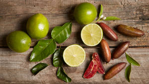 Lemons, Limes, And Finger Limes Wallpaper