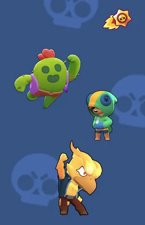 Leon Spike And Phoenix Crow Brawl Stars Wallpaper