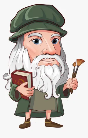 Leonardo Da Vinci Graphic Art Wallpaper