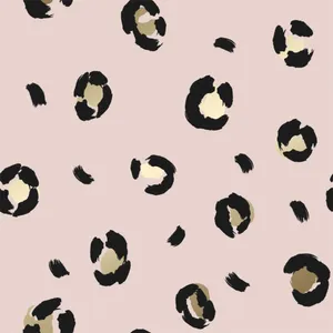 Leopard Print Pattern On A Pink Background Wallpaper