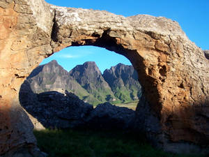 Lesotho Rocky Natural Arch Wallpaper