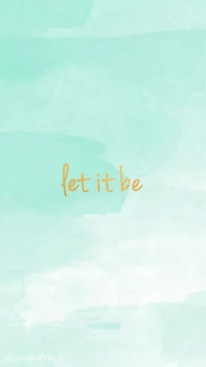 Let It Be Light Green Aesthetic Wallpaper