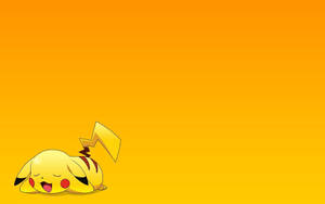 Lethargic Pikachu Yawning In A Chilled Out Mood Wallpaper