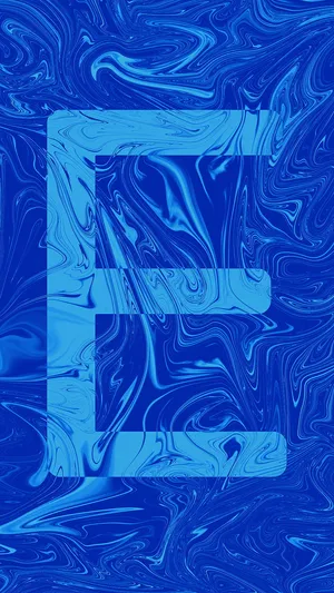 Letter E Blue Marble Wallpaper