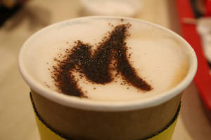 Letter M Coffee Art Wallpaper