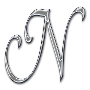 Letter N In Shiny Silver Color Wallpaper