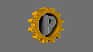 Letter P Gear Icon Wallpaper