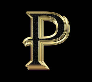 Letter P Gold Wallpaper