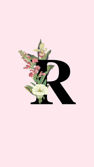 Letter R Pink Background Wallpaper