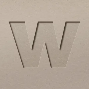 Letter W Cardboard Cutout Wallpaper