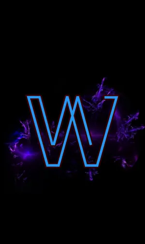 Letter W Violet Smoke Wallpaper