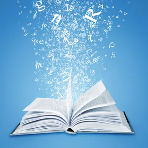 Letters Bursting From Book Wallpaper