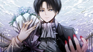 Levi Aesthetic Bloody Hands Wallpaper