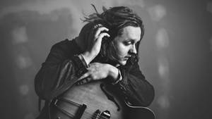 Lewis Capaldi Grayscale Photography Wallpaper