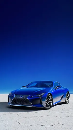 Lexus Lc 500h Structural Blue Wallpaper