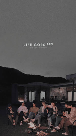 Life Goes On Lockscreen Bts Gray Wallpaper