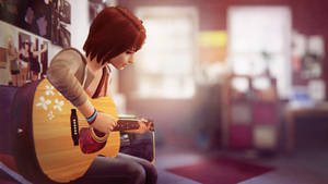 Life Is Strange Max With Guitar Wallpaper