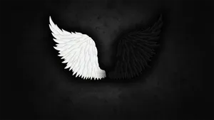 Light And Dark Angel Wing Wallpaper