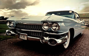 Light Blue 1959 Cadillac Classic Car Wallpaper