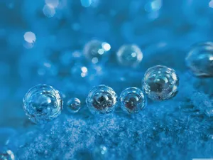 Light Blue 3d Bubbles Wallpaper