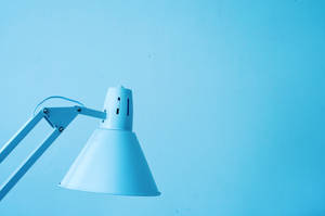 Light Blue Aesthetic Desk Lamp Wallpaper