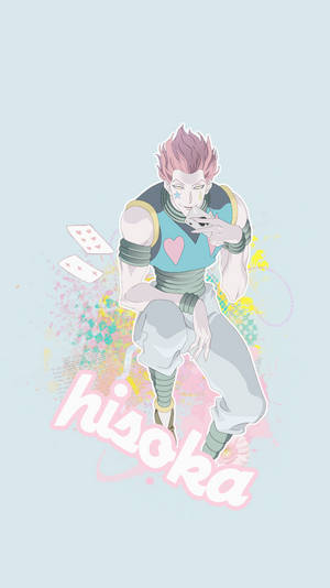 Light Blue Hisoka Phone Wallpaper