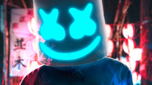 Light Blue Marshmello 4k Wallpaper