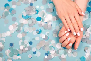Light Blue Nails Wallpaper