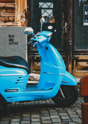 Light Blue Scooter Wallpaper