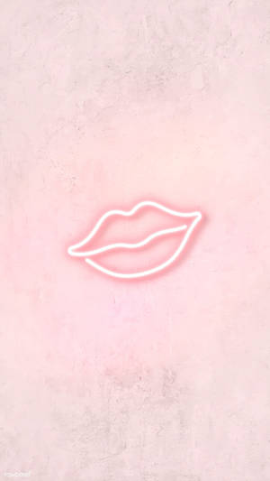 Light Pink Aesthetic Lips Wallpaper