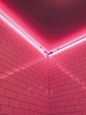Light Pink Aesthetic Room Corner Wallpaper