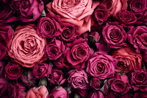 Light Pink Aesthetic Roses Wallpaper